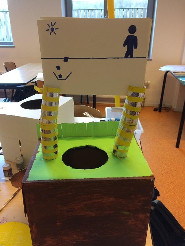 afvalbak van leerlingen Karel Keizer College