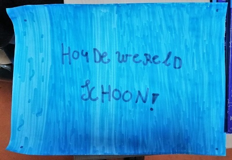 hou de wereld schoon, tekening